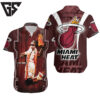 Dwyane Wade 3 Miami Heat Fire Slam Dunk Art Hawaiian Shirt