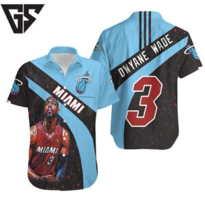 Dwyane Wade 3 Miami Heat Oil Paint Art Legend Hawaiian Shirt