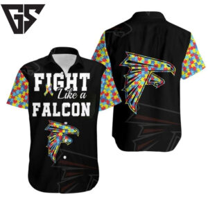 Fight Like A Atlanta Falcons Autism Support Hawaiian Shirt
