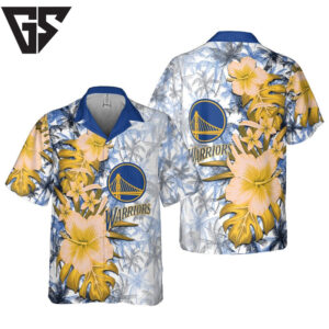Golden State Warriors Hibiscus Bliss Hawaiian Shirt Golden State Warriors Hibiscus Bliss Hawaiian Shirt