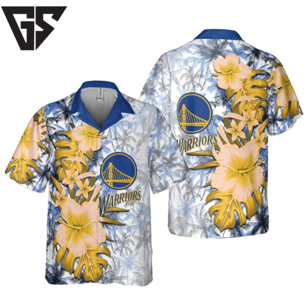 Golden State Warriors Hibiscus Bliss Hawaiian Shirt