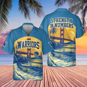 Golden State Warriors NBA Golden Gate Bridge Strength In Numbers Tropical Pattern Hawaiian Shirt Golden State Warriors NBA Golden Gate Bridge Strength In Numbers Tropical Pattern Hawaiian Shirt