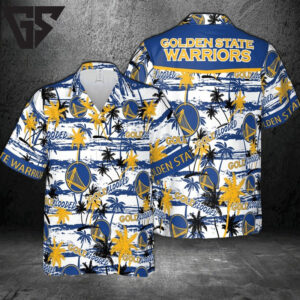Golden State Warriors Palm Horizon Hawaiian Shirt Golden State Warriors Palm Horizon Hawaiian Shirt