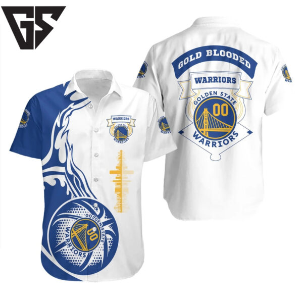 Golden State Warriors Skyline Flow Hawaiian Shirt