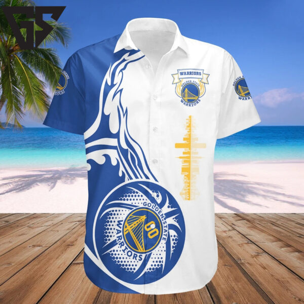 Golden State Warriors Skyline Flow Hawaiian Shirt