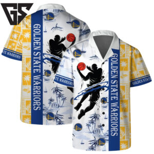 Golden State Warriors Slam Dunk Tropics Hawaiian Shirt Golden State Warriors Slam Dunk Tropics Hawaiian Shirt