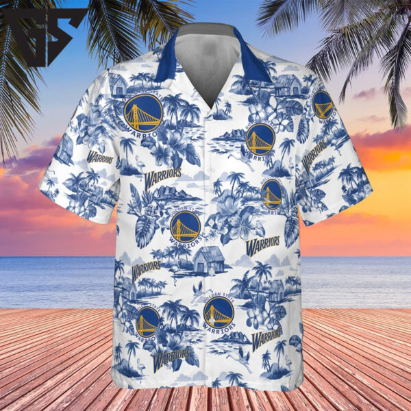Golden State Warriors Sunset Paradise Hawaiian Shirt