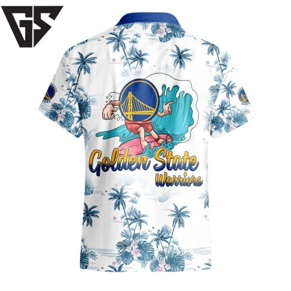 Golden State Warriors Surf & Palm Hawaiian Shirt