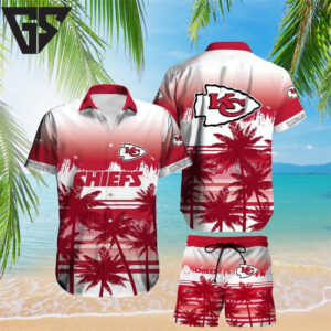 Kansas City Chiefs Ocean Breeze Hawaiian Shirt Kansas City Chiefs Ocean Breeze Hawaiian Shirt