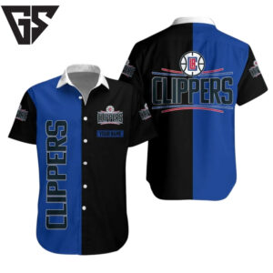 LA Clippers Midnight Split Hawaiian Shirt LA Clippers Midnight Split Hawaiian Shirt