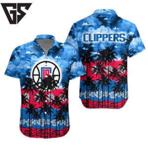 LA Clippers Tropical Sunset Hawaiian Shirt LA Clippers Tropical Sunset Hawaiian Shirt
