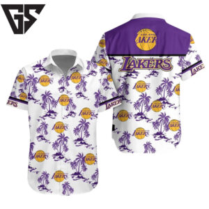 Los Angeles Lakers Tropical Wave Hawaiian Shirt Los Angeles Lakers Tropical Wave Hawaiian Shirt