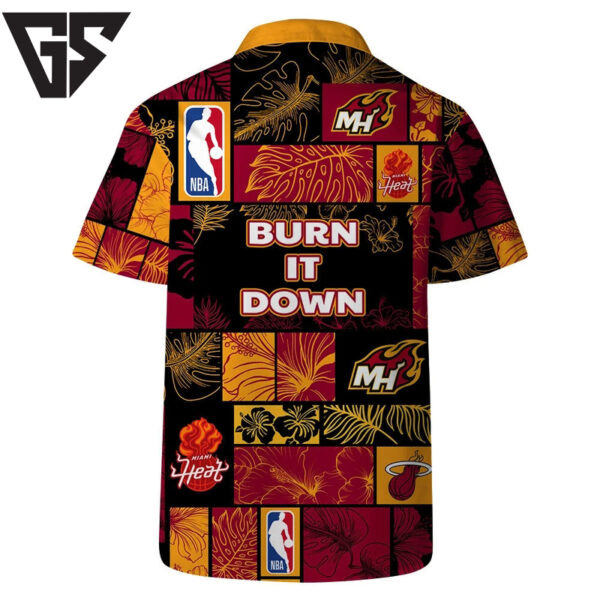 Miami Heat Burn It Down Hawaiian Shirt