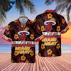 Miami Heat Golden Hibiscus Hawaiian Shirt