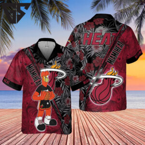Miami Heat Mascot Tropics Hawaiian Shirt Miami Heat Mascot Tropics Hawaiian Shirt