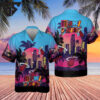 Miami Heat Neon Skyline Hawaiian Shirt
