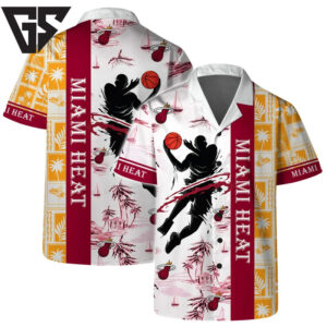 Miami Heat Slam Dunk Hawaiian Shirt Miami Heat Slam Dunk Hawaiian Shirt