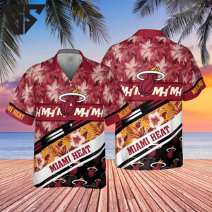 Miami Heat Sunset Tropics Hawaiian Shirt Miami Heat Sunset Tropics Hawaiian Shirt