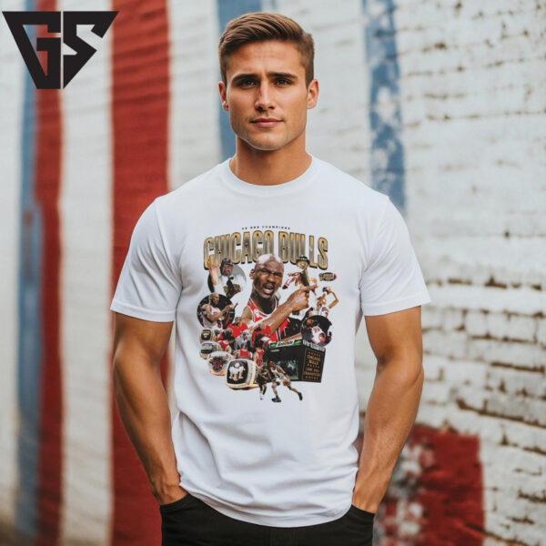 Michael Jordan Chicago Bulls 4X Nba Champions T-Shirt