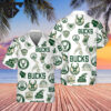 Milwaukee Bucks All-Over Logo Hawaiian Shirt