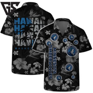 Minnesota Timberwolves Floral Hawaiian Shirt Minnesota Timberwolves Floral Hawaiian Shirt