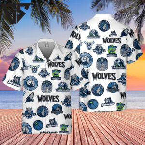 Minnesota Timberwolves Iconic Logo Hawaiian Shirt Minnesota Timberwolves Iconic Logo Hawaiian Shirt