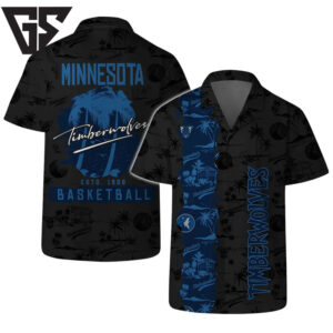 Minnesota Timberwolves Palm Paradise Hawaiian Shirt Minnesota Timberwolves Palm Paradise Hawaiian Shirt