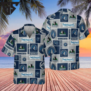 Minnesota Timberwolves Retro Blocks Hawaiian Shirt Minnesota Timberwolves Retro Blocks Hawaiian Shirt