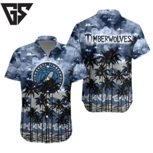Minnesota Timberwolves Tropical Sky Hawaiian Shirt Minnesota Timberwolves Tropical Sky Hawaiian Shirt