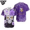 Minnesota Vikings Day of the Dead Hawaiian Shirt