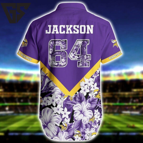 Minnesota Vikings Floral Warrior Hawaiian Shirt