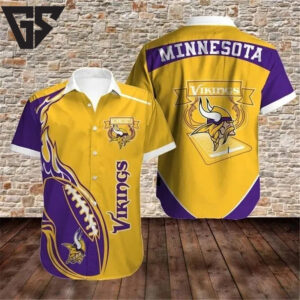Minnesota Vikings Gridiron Pride Hawaiian Shirt Minnesota Vikings Gridiron Pride Hawaiian Shirt