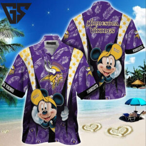 Minnesota Vikings Mickey Beach Bash Hawaiian Shirt Minnesota Vikings Mickey Beach Bash Hawaiian Shirt