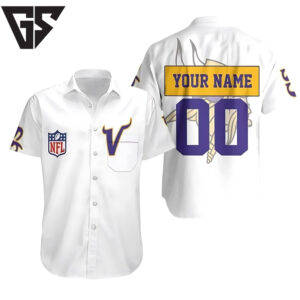 Minnesota Vikings Personalized Jersey Hawaiian Shirt Minnesota Vikings Personalized Jersey Hawaiian Shirt