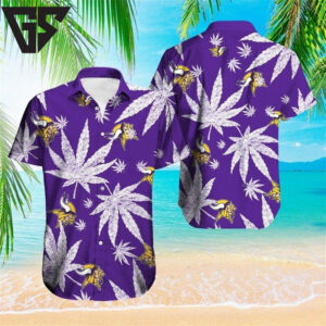 Minnesota Vikings Purple Paradise Palm Hawaiian Shirt Minnesota Vikings Purple Paradise Palm Hawaiian Shirt