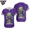 Minnesota Vikings Skull Rose Spirit Hawaiian Shirt