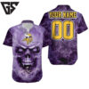 Minnesota Vikings Skull Storm Custom Hawaiian Shirt