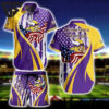 Minnesota Vikings Stars and Stripes Hawaiian Set