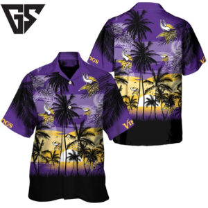 Minnesota Vikings Sunset Escape Hawaiian Shirt Minnesota Vikings Sunset Escape Hawaiian Shirt