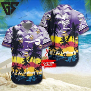 Minnesota Vikings Sunset Horizon Hawaiian Shirt Minnesota Vikings Sunset Horizon Hawaiian Shirt