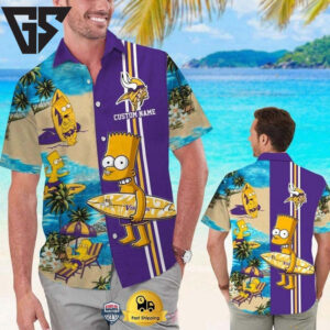 Minnesota Vikings Surf’s Up Bart Hawaiian Shirt Minnesota Vikings Surf’s Up Bart Hawaiian Shirt