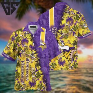 Minnesota Vikings Tropical Fusion Hawaiian Shirt Minnesota Vikings Tropical Fusion Hawaiian Shirt