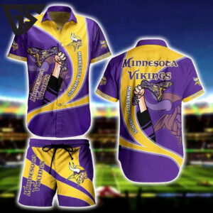 Minnesota Vikings Victory Pose Hawaiian Shirt Minnesota Vikings Victory Pose Hawaiian Shirt