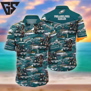 NFL Philadelphia Eagles Halloween Characters Hawaiian Shirt