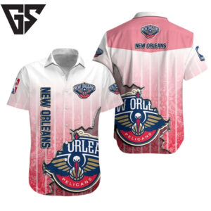 New Orleans Pelicans Elegant Fade Hawaiian Shirt New Orleans Pelicans Elegant Fade Hawaiian Shirt