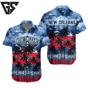 New Orleans Pelicans Sunset Shore Hawaiian Shirt New Orleans Pelicans Sunset Shore Hawaiian Shirt