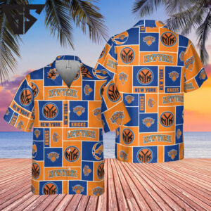 New York Knicks Retro Block Hawaiian Shirt New York Knicks Retro Block Hawaiian Shirt