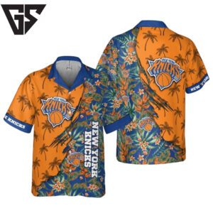 New York Knicks Tropical Escape Hawaiian Shirt New York Knicks Tropical Escape Hawaiian Shirt