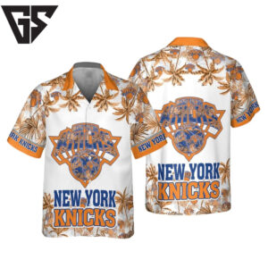 New York Knicks Tropical Slam Hawaiian Shirt New York Knicks Tropical Slam Hawaiian Shirt