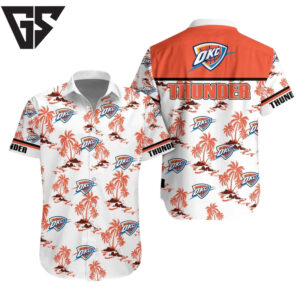 Oklahoma Thunder Tropical Sunset Hawaiian Shirt Oklahoma Thunder Tropical Sunset Hawaiian Shirt